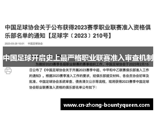 中国足球开启史上最严格职业联赛准入审查机制